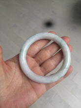 Load image into Gallery viewer, 55mm Certified type A 100% Natural light green/purple/yellow round cut Jadeite bangle AE62-6546