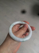 Load image into Gallery viewer, 55mm Certified type A 100% Natural light green/purple/yellow round cut Jadeite bangle AE62-6546