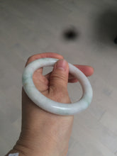 Load image into Gallery viewer, 55mm Certified type A 100% Natural light green/purple/yellow round cut Jadeite bangle AE62-6546