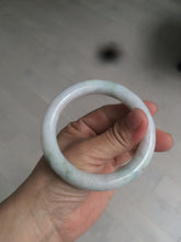 Load image into Gallery viewer, 55mm Certified type A 100% Natural light green/purple/yellow round cut Jadeite bangle AE62-6546