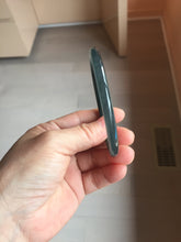 Load image into Gallery viewer, 卖了 60mm Type A 100% Natural icy black(冰乌鸡) blue gray Guatemala Slim Round Cut Jadeite Bangle PJ152-1378