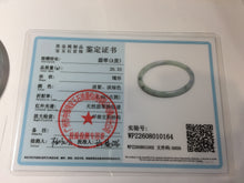 Load image into Gallery viewer, 65mm Certified type A 100% Natural light Green purple white round cut Jadeite bangle PB306-0164
