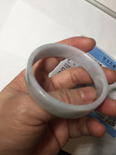 Load image into Gallery viewer, 51mm Certified Type A 100% Natural light purple/white square Jadeite Jade bangle BN94-2711