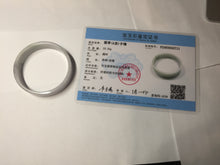 Load image into Gallery viewer, 51mm Certified Type A 100% Natural light purple/white square Jadeite Jade bangle BN94-2711