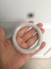 Load image into Gallery viewer, 55mm Certified type A 100% Natural light green/purple/yellow round cut Jadeite bangle AE62-6546