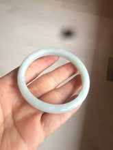 Load image into Gallery viewer, 56.5mm 100% natural type A light green/white jadeite jade bangle AE64