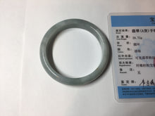 Load image into Gallery viewer, 53.5mm certified 100% natural type A light green white blue jadeite jade bangle BQ22-3791