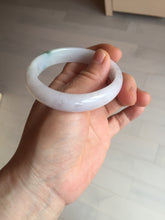 Load image into Gallery viewer, 52mm certified type A100% Natural green purple oval Jadeite Jade bangle BM34-0270