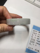 Load image into Gallery viewer, 51mm Certified Type A 100% Natural light purple/white square Jadeite Jade bangle BN95-2713