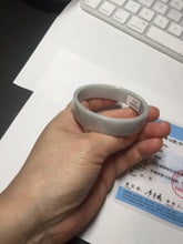 Load image into Gallery viewer, 51mm Certified Type A 100% Natural light purple/white square Jadeite Jade bangle BN95-2713