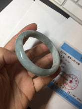 Load image into Gallery viewer, 53.5mm certified 100% natural type A light green white blue jadeite jade bangle BQ22-3791