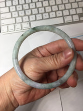 Load image into Gallery viewer, 65mm Certified type A 100% Natural light Green purple white round cut Jadeite bangle PB306-0164