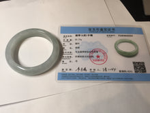 Load image into Gallery viewer, 53.4mm Certified Type A 100% Natural icy watery light green purple jadeite Jade bangle BK122-3397