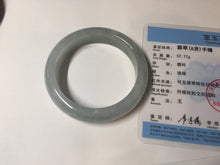 Load image into Gallery viewer, 53.4mm Certified Type A 100% Natural icy watery light green purple jadeite Jade bangle BK122-3397