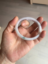 Load image into Gallery viewer, 52mm certified type A100% Natural green purple oval Jadeite Jade bangle BM34-0270