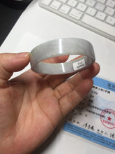 Load image into Gallery viewer, 51mm Certified Type A 100% Natural light purple/white square Jadeite Jade bangle BN95-2713