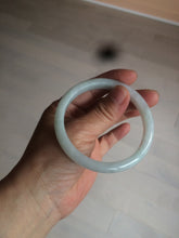 Load image into Gallery viewer, 56.5mm 100% natural type A light green/white jadeite jade bangle AE64