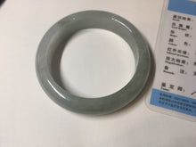 Load image into Gallery viewer, 53.4mm Certified Type A 100% Natural icy watery light green purple jadeite Jade bangle BK122-3397