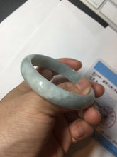 Load image into Gallery viewer, 53.5mm certified 100% natural type A light green white blue jadeite jade bangle BQ22-3791