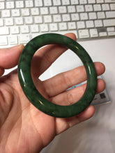 Load image into Gallery viewer, 54.9mm certified 100% Natural dark green/black nephrite (碧玉) bangle HT168-9-3914