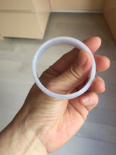 Load image into Gallery viewer, 49.6mm Certified Type A 100% Natural light purple white Jadeite Jade bangle BS119-1524