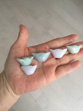 Load image into Gallery viewer, Type A 100% Natural light green/white/purple Jadeite Jade Ingots desk decor/pendant/worry stone BF157