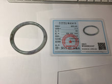 Load image into Gallery viewer, 65.2mm Certified type A 100% Natural light Green purple red (FU LU SHOU)white round cut Jadeite bangle PB307-0167