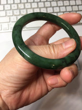 Load image into Gallery viewer, 54.9mm certified 100% Natural dark green/black nephrite (碧玉) bangle HT168-9-3914
