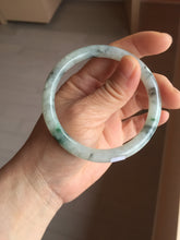 Load image into Gallery viewer, 57.2mm certified 100% natural Type A white sunny green dark green ink painting (水墨) round cut jadeite jade bangle PC158-3151