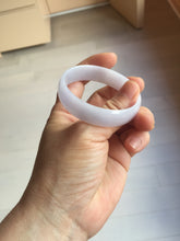 Load image into Gallery viewer, 49.6mm Certified Type A 100% Natural light purple white Jadeite Jade bangle BS119-1524