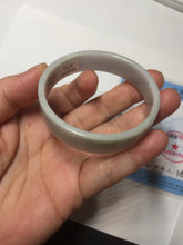 Load image into Gallery viewer, 51mm Certified Type A 100% Natural light purple/white square Jadeite Jade bangle BN95-2713