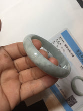Load image into Gallery viewer, 53.5mm certified 100% natural type A light green white blue jadeite jade bangle BQ22-3791
