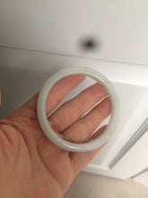Load image into Gallery viewer, 56.5mm 100% natural type A light green/white jadeite jade bangle AE64