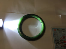 Load image into Gallery viewer, 54.9mm certified 100% Natural dark green/black nephrite (碧玉) bangle HT168-9-3914