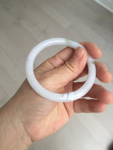 Load image into Gallery viewer, 54.5mm certified 100% natural light green/white/purple round cut jadeite jade bangle BK85-4668