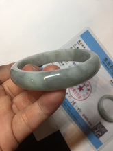 Load image into Gallery viewer, 53.5mm certified 100% natural type A light green white blue jadeite jade bangle BQ22-3791
