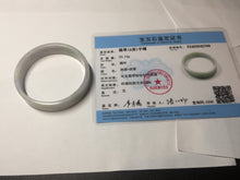 Load image into Gallery viewer, 51mm Certified Type A 100% Natural light purple/white square Jadeite Jade bangle BN96-2709