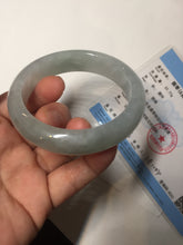Load image into Gallery viewer, 53.4mm Certified Type A 100% Natural icy watery light green purple jadeite Jade bangle BK122-3397