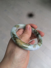 Load image into Gallery viewer, 55.3mm certified Type A 100% Natural dark green/purple/yellow Jadeite Jade bangle AZ41-4099