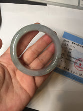 Load image into Gallery viewer, 53.4mm Certified Type A 100% Natural icy watery light green purple jadeite Jade bangle BK122-3397