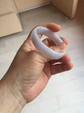 Load image into Gallery viewer, 49.6mm Certified Type A 100% Natural light purple white Jadeite Jade bangle BS119-1524