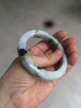 Load image into Gallery viewer, 55.3mm certified Type A 100% Natural dark green/purple/yellow Jadeite Jade bangle AZ41-4099