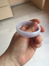 Load image into Gallery viewer, 49.6mm Certified Type A 100% Natural light purple white Jadeite Jade bangle BS119-1524