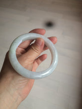 Load image into Gallery viewer, 58.2mm certified type A 100% Natural light green/white/purple jadeite jade bangle AE63-6538