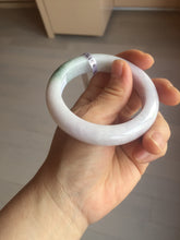 Load image into Gallery viewer, 54mm Certified 100% natural Type A olive green/white/purple/brown(FU LU SHOU) chubby jadeite jade bangle AX96-(5190)