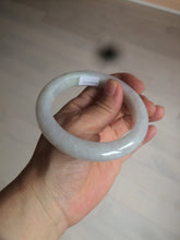 Load image into Gallery viewer, 58.2mm certified type A 100% Natural light green/white/purple jadeite jade bangle AE63-6538