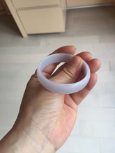 Load image into Gallery viewer, 49.6mm Certified Type A 100% Natural light purple white Jadeite Jade bangle BS119-1524