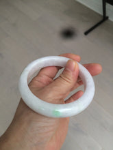 Load image into Gallery viewer, 59mm Certified 100% natural type A sunny green white/light purple jadeite jade bangle BF16-5408