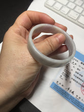 Load image into Gallery viewer, 51mm Certified Type A 100% Natural light purple/white square Jadeite Jade bangle BN96-2709