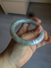 Load image into Gallery viewer, 54.7mm certified 100% natural type A light green/purple/yellow (FU LU SHOU) chubby round cut jadeite jade bangle BG70-2939
